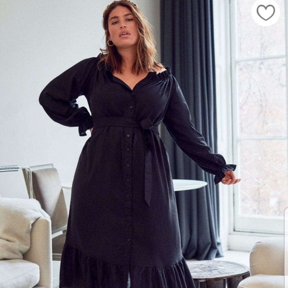 Eloquii Linen Maxi Dress